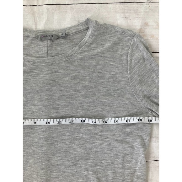 Athleta Long Sleeve Long Length Shirt Modal Blend Side Slits Gray Size Small - Picture 6 of 9
